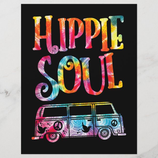 Hippie Tie Dye Van Hippie Soul Letterhead (Front)