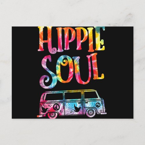 Hippie Tie Dye Van Hippie Soul Postcard
