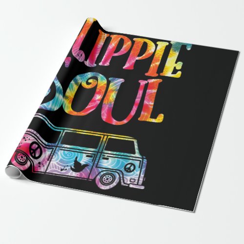 Hippie Tie Dye Van Hippie Soul Wrapping Paper
