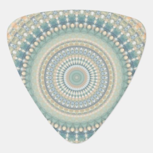 Hippie Trippy Eclectic Pastel Boho Groovy Mandala Guitar Pick