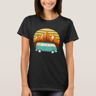 Hippie Van Eighties Retro Vandweller Road Trip T-Shirt
