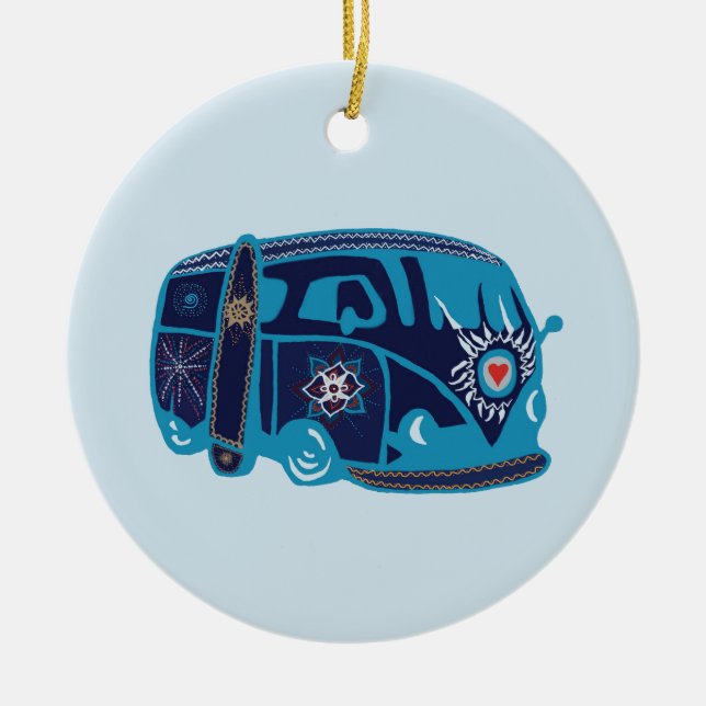 Hippie Van  Ornament (Front)