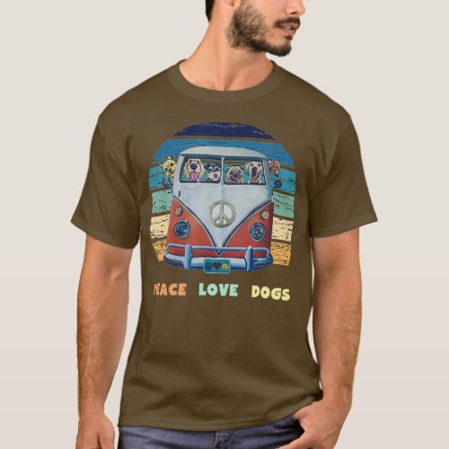 Hippie Van  Peace Love Dogs  Hippie Van T_Shirt