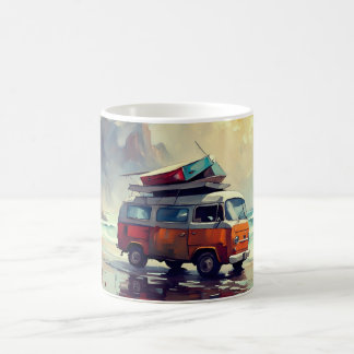 Hippie Van Seascape Traveler Mood Art  Coffee Mug