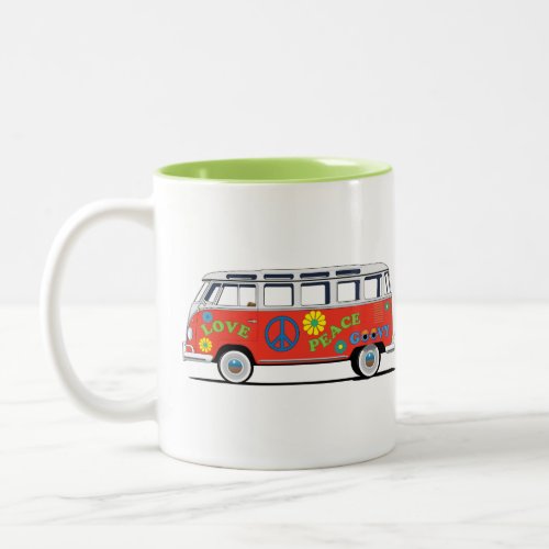 Hippie Van Two_Tone Coffee Mug