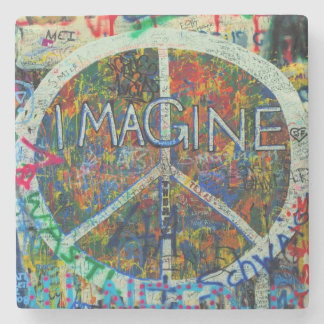 Hippie Wall Art Stone Coaster