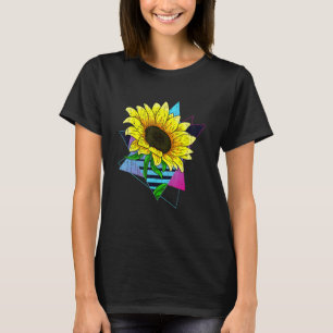 Hippie Yellow Flower 80s Vaporwave Aesthetic Sunf T-Shirt