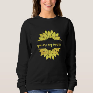 Hippie You Are My Sunshine Sunflower Design Sweatshirt
