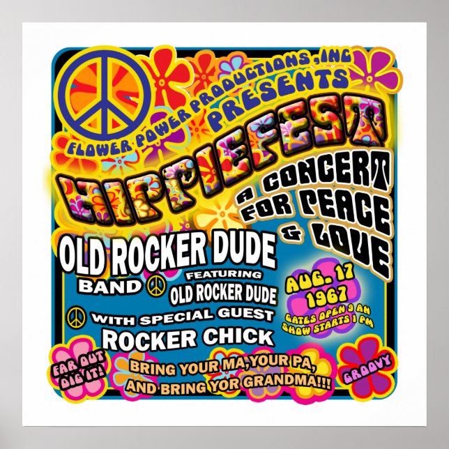 Hippiefest Concert Poster (Front)