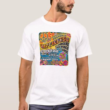 Hippiefest Concert Poster T-shirt by oldrockerdude at Zazzle