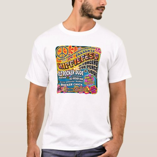 Hippiefest Concert Poster T_Shirt
