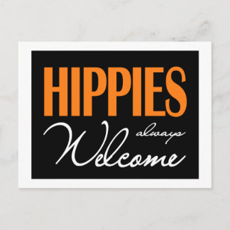 Hippies always welcome postcard