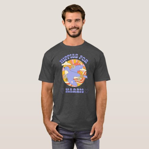 Hippies for Harris Peace  Flower Power T_Shirt