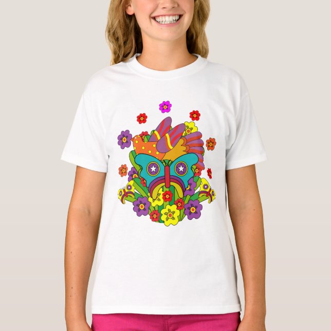 Hippies - Hippy Flower Power - Cute Hippies - 1970 T-Shirt (Front)