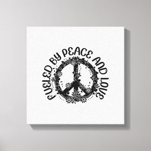 Hippies Peace Love  Hippie 60s Gift Ideas Canvas Print