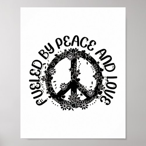 Hippies Peace Love  Hippie 60s Gift Ideas Poster