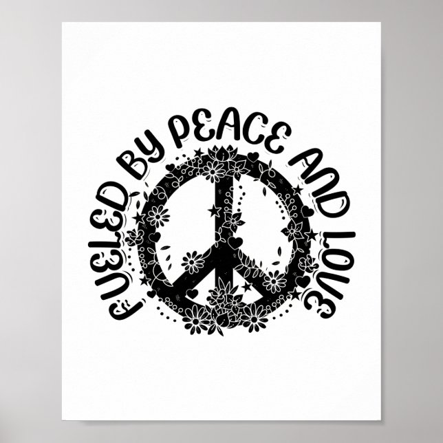 Hippies Peace Love | Hippie 60s Gift Ideas Poster (Front)