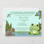 Hippity Frog Baby Shower Invitation Turtle Snail at Zazzle