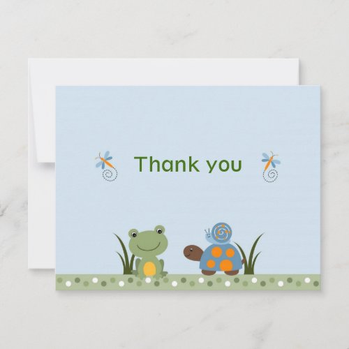 Hippity Frog Turtle Thank You Note Cards Personalized Invitation