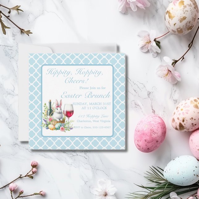 Hippity, Hoppity, Cheers! Easter Brunch Invitation (Hippity, Hoppity, Cheers! Brunch Invitation)