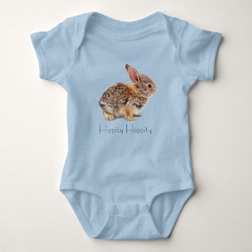 Hippity Hoppity Cottontail Rabbit Baby Bodysuit