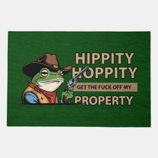 Hippity Hoppity Doormat – Funny Welcome Mat for En