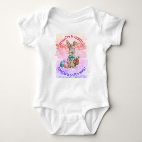 Hippity Hoppity Easters On Its Way _ Easter Bunny Baby Bodysuit