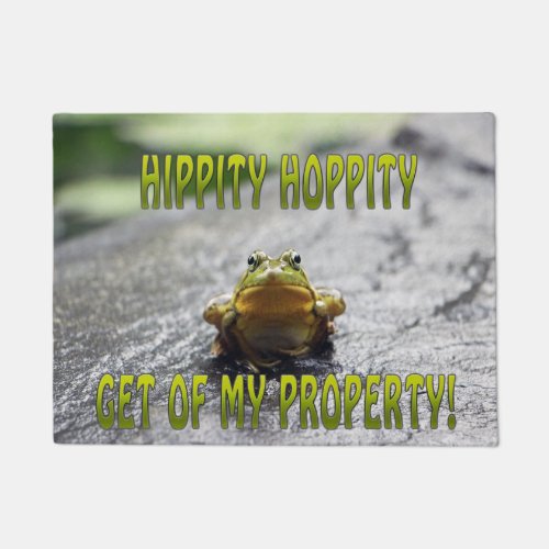 Hippity Hoppity Get Off My Property Door Mat