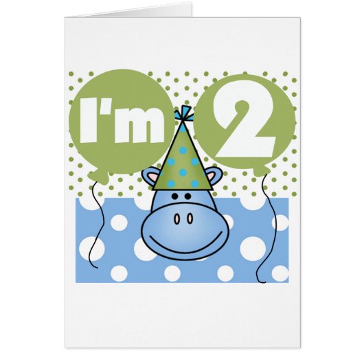 Hippo 2nd Birthday Tshirts and Gifts (Front)