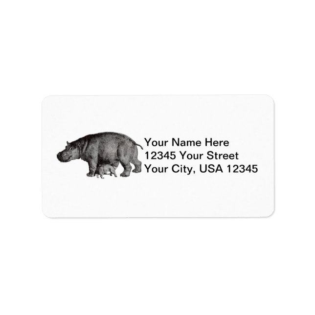 Hippo Address Label (Front)