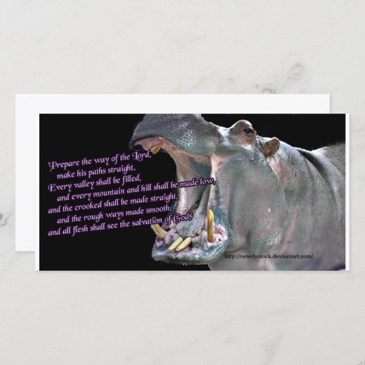 Hippo Advent Card (Front/Back)