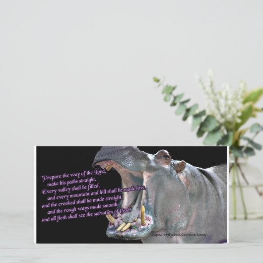 Hippo Advent Card (Standing Front)