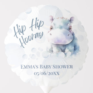 Hippo and Balloons Baby Shower 
