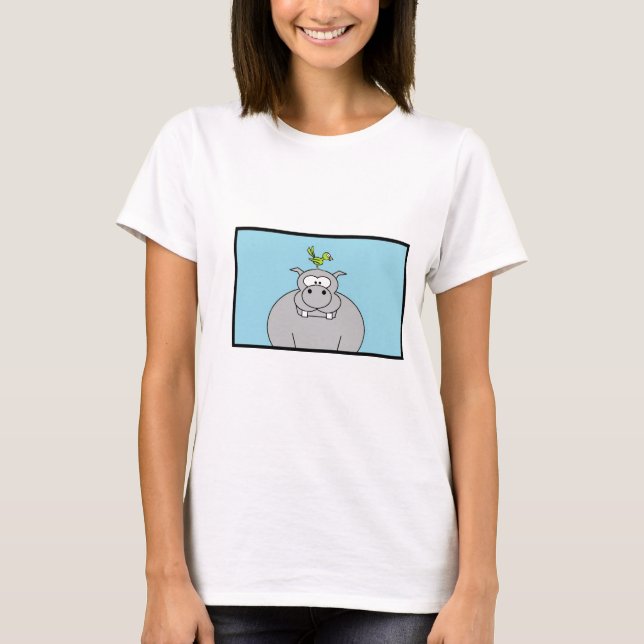 Hippo and Bird T-Shirt (Front)