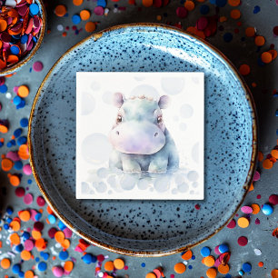 Hippo and Bubbles  Napkins