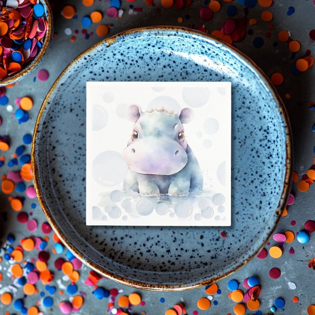 Hippo and Bubbles  Napkins (Creator Uploaded)