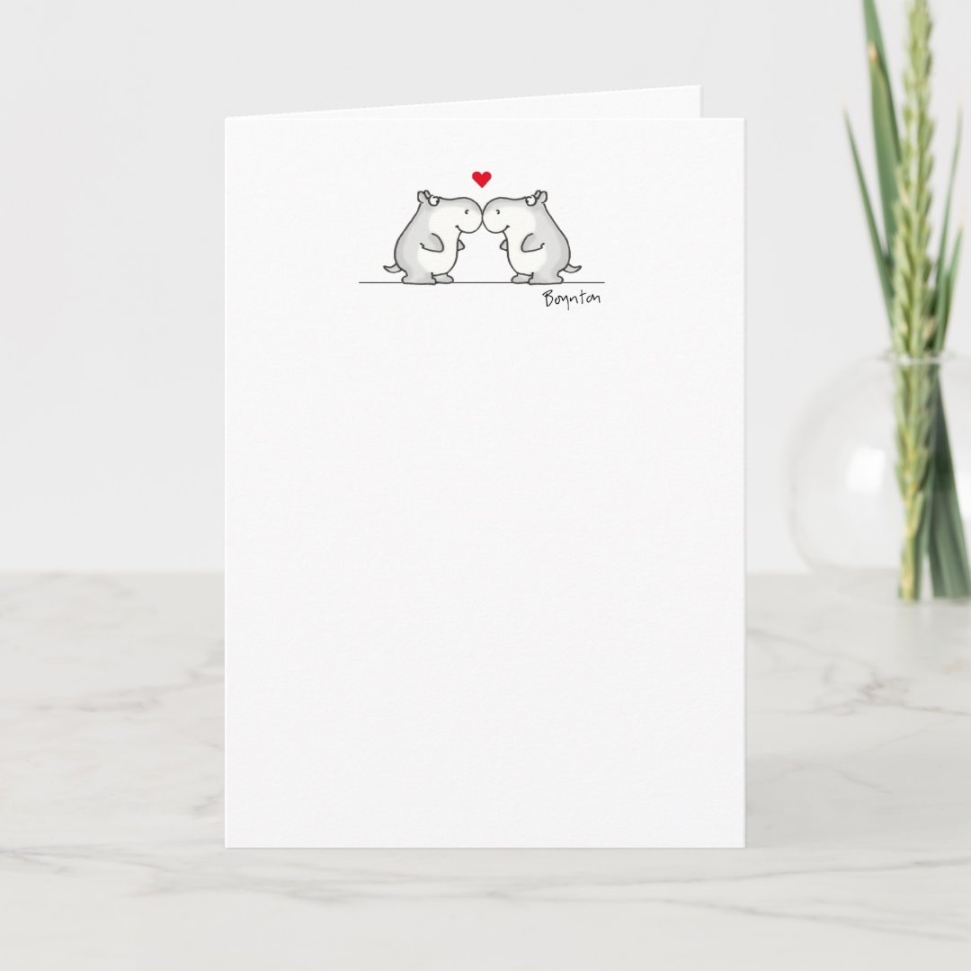HIPPO ANNIVERSARY CARD | Zazzle