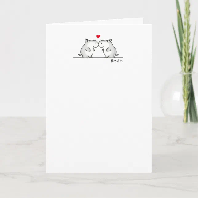 HIPPO ANNIVERSARY CARD | Zazzle
