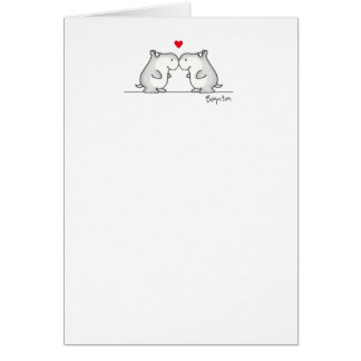 HIPPO ANNIVERSARY CARD