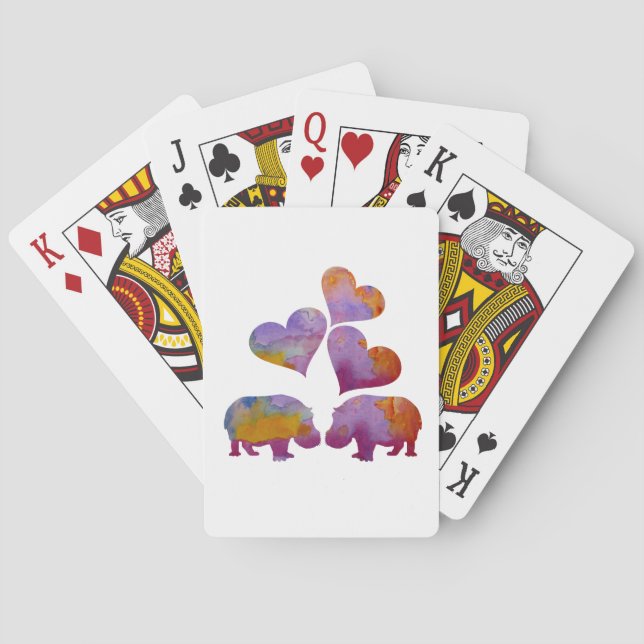 Hippo Art Poker Cards (Back)
