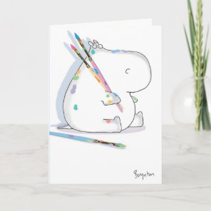 HIPPO ARTIST Birthday Card