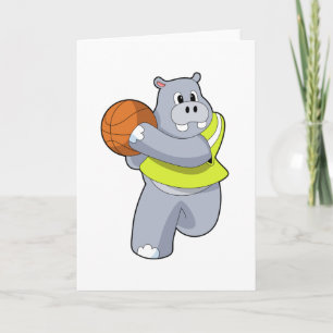 Hippo as Basketball player with Basketball.PNG Card