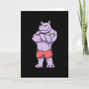 Hippo as Bodybuilder extreme Card