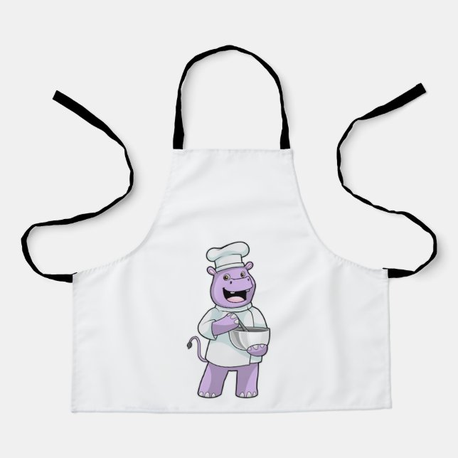 Hippo as Chef with Bowl Apron (Front)