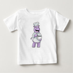 Hippo as Chef with Bowl Baby T-Shirt