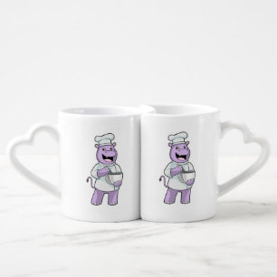 Hippo as Chef with Bowl Coffee Mug Set