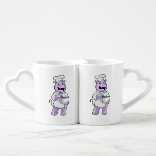 Hippo as Chef with Bowl Coffee Mug Set