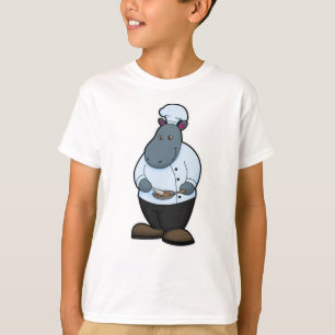 Hippo as Cook with Pan T-Shirt