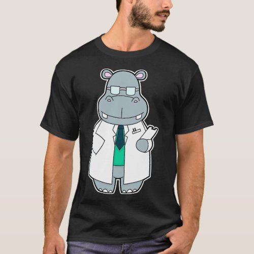 Hippo as Doctor with Smock T_Shirt
