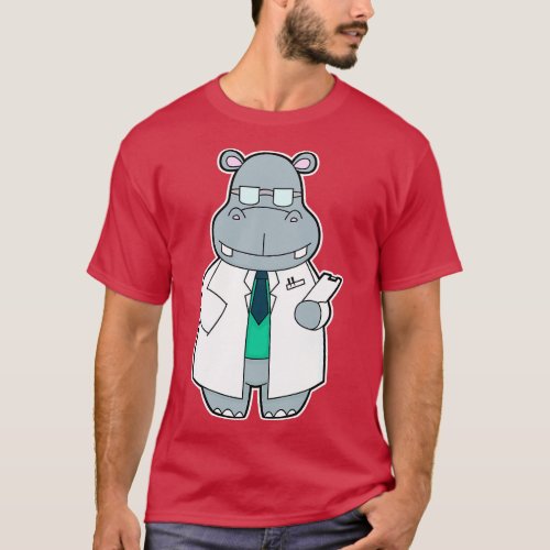 Hippo as Doctor with Smock T_Shirt